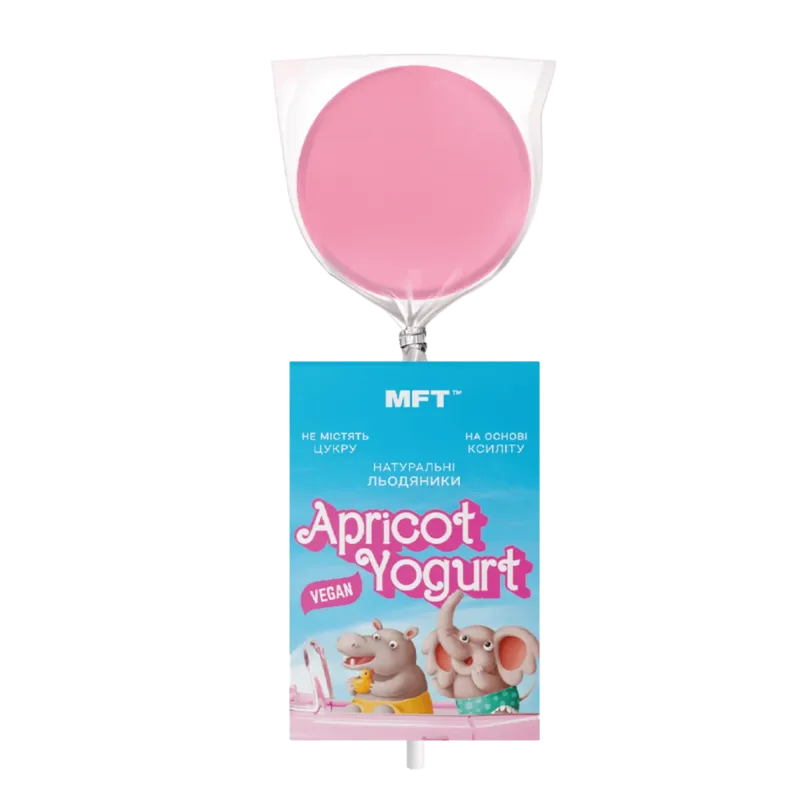 Xylitol lollipop on a stick “Apricot Yoghurt”